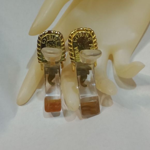Vintage Inna Cytrine Twin Bracelet Earrings Set